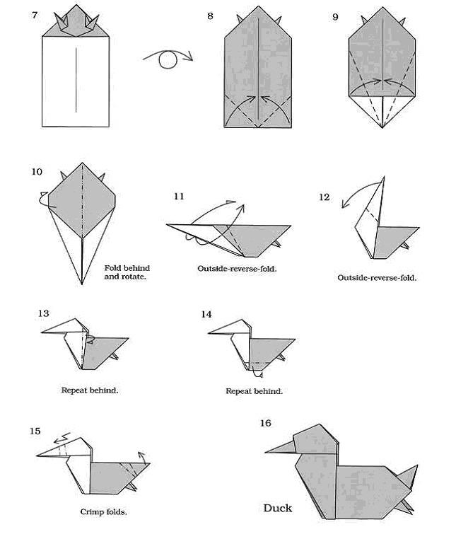 How to make an easy origami duck - Gathered